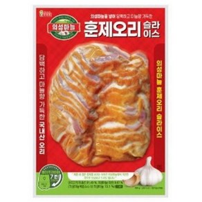 롯데 의성마늘 훈제오리슬라이스, 4개, 400g