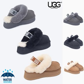 오즈랜드 UGG 샌들 키높이 밴딩 코케트 어그 슬리퍼 통굽 퍼 호주 겨울, 7(240-245), 그레이(Gey), 1개