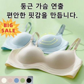 1/1+1 밀크실크 몰드브라 일본 초경량 몰드브라 노와이어브라 소프트 폴딩 둥근 가슴 연출 구속없이 무감각한 브라 밀크실크 땀 흡수 소재