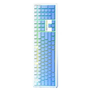 AULA F108 108키 RGB 3모드 기계식 키보드+키캡, 글레이셔 그라데이션, 풍경축, 제조사축