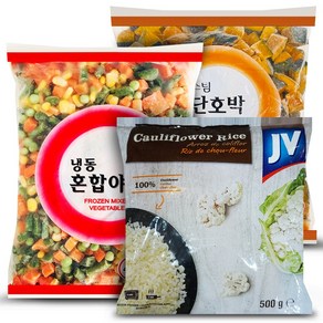 냉동 컬리플라워 라이스 500g X 2팩 + 냉동 유피 단호박 2kg + 혼합야채 1kg, 2개