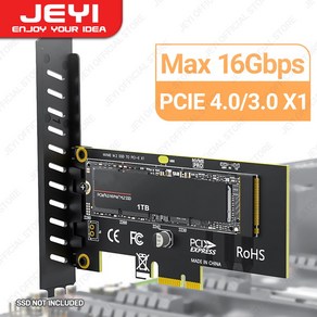 JEYI 2280 M.2 NVME SSD - PCIe 4.0 x1 확장 카드 PCI-E GEN4 최대 16Gbps