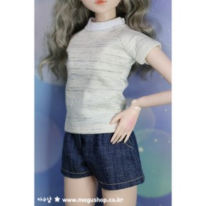 #bjd#구체관절인형옷(#도리스돌 60cm한정)오트밀 반팔 티셔츠(인형포함안됨)#마구샵#어린이날, 1개