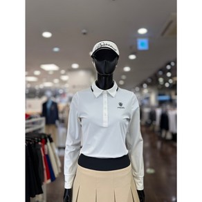 5F [신사] 파사디 골프 여성 기본 핏 에리 카라 티셔츠 봄 골프 기본 필드 아이템 [블랙 화이트] P24STY133X