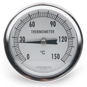 대원-바이메탈온도계-75파이-150도-센서길이250L, 1개