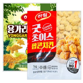 [팔도맛쟁이] 하림 용가리 치킨 1kg + 굿초이스 팝콘치킨 1kg