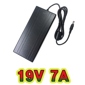 순흥전기 어댑터 19V 7A 접지형(INLET) SMPS 7000mA 어댑터 아답터 직류전원장치, (AC 파워코드 미포함), 1개