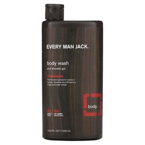 Evey Man Jack 바디 워시 및 샤워젤 시더우드 500ML 16.9FL oz), 1개