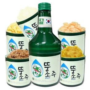 뚱소주 샤베트 350ml 파인애플 요구르트 다방커피 레몬 망고 5종묶음+드라이3개 추가 (케이스별도), 5개