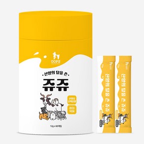 웁스 산양의 탈을 쓴 쥬쥬 (짜먹는 고양이 간식), 12g, 60개, 참치+북어