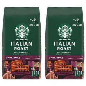 스타벅스 이탈리안 로스트 그라운드 커피 Stabucks Italian Roast Gound Coffee Dak, 2개, 340g, 분쇄