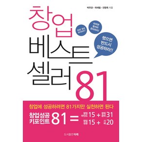 창업 베스트셀러 81:창업에 성공하려면 81가지만 실천하면 된다, 타래, 박주관곽재필전향옥