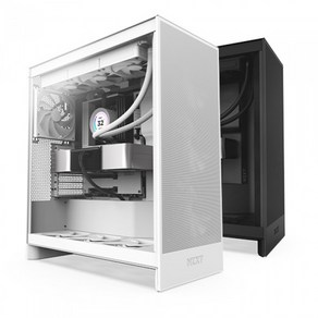 브라보텍 NZXT H7 Flow V2 컴퓨터 PC케이스 (매트 화이트), 1