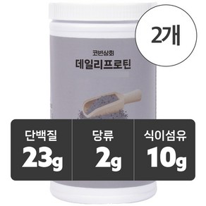 혈당케어 단백질 쉐이크 데일리 프로틴, 650g, 2개, 볶은 흑임자