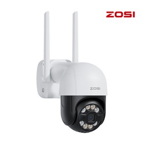 ZOSI WiFi CCTV 400만화소 고화질 실외 감시카메라 360도 인체추적, C289 화이트, 1개