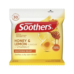 네슬레 수더스 허니 레몬 목캔디 30개입 Soothes Honey & Lemon, 0, 1개, 120g