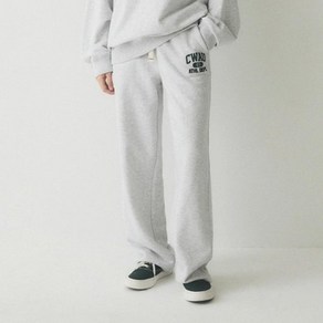 후아유 WHOAU Campus Letter Wide Pants WHTME4924USG