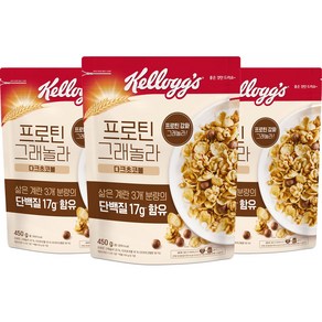 켈로그 프로틴 그래놀라 시리얼 다크초코볼, 450g, 3개