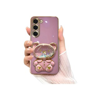 천사스토리 : 갤럭시 S22시리즈 글리터곰돌이 미러그립톡 케이스 / S22 S22+ S22Ulta CASE