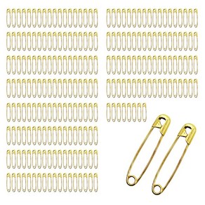 [어반하우스] 시침용 대용량 중형 옷핀 3.3cm 250개입 옷수선 벌크형, 1세트, 골드