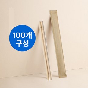 프리미엄에코 고급 일회용 대나무 젓가락, 100개