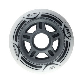 JAPY 인라인 스케이트 휠 SEBA 파워슬라이드 Patines용 슬라롬 슬라이딩 롤러 타이어 85A 경도 80mm 100% 4 개, [01] 4 wheels 80mm