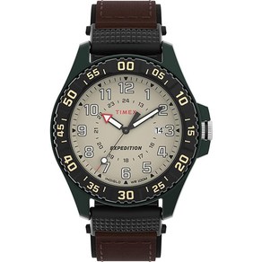 Timex 남성용 캠퍼 42mm 시계 주황색 170205, 브라운