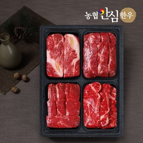 [농협안심한우] 1등급 일품로스세트 (등심+채끝+안심+특수)/팩당400g/총1.6kg, 1개