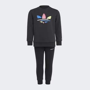 아디다스키즈 (110-120cm) 크루 스웨트셔츠 세트 H25294_JT
