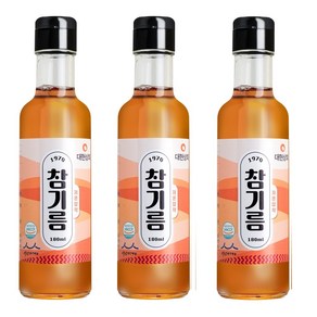 대현상회 저온압착 참기름, 3개, 180ml