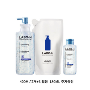 라보에이치 쿨샴푸 지성 탈모 대용량 약산성 두피스케일링, 980ml, 1세트