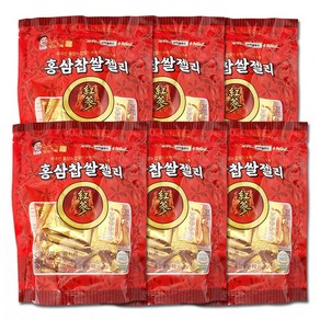 홍삼 찹쌀 젤리 6개묶음 200g 국산 특산품 제리 HACCP 인증, 6개