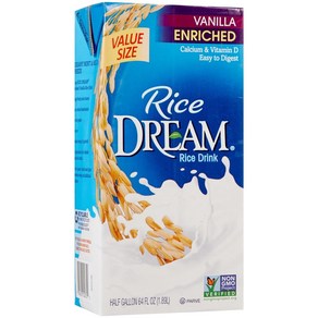 Deam Rice Dink-Vanilla Eniched-64 Ounces 드림 쌀 음료-바닐라 강화-64 온스, 1.89L, 1개