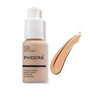 Phoera® 풀 커버리지 파운데이션 소프트 매트 오일 컨트롤 컨실러 30ml 플로리스 크림 스무스 롱 래스팅 (104 버프 베이지)