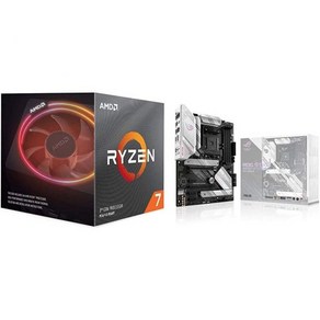 AMD Ryzen 7 3700X 8코어 레이스 프리즘 LED 쿨러 포함 16스레드 잠금 해제 데스크톱 프로세서, CPU + ASUS ROG Stix B550-A MB