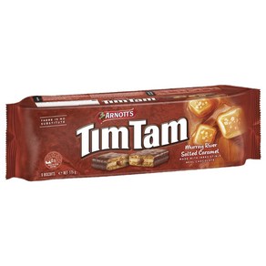 Anott's 아노츠 팀탐 머레이 리버 솔티드 카라멜 초콜릿 비스킷 175g Tim Tam Biscuits, 1개