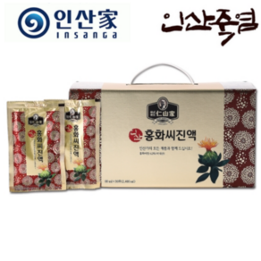 인산가 (주)인산가 정품 홍화씨 진액 프리미엄 80ml x 30포+홍삼애크런치(49g) 홍화씨 간편 섭취/ 인산죽염