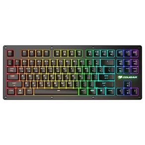 COUGAR PURI TKL RGB 적축 게이밍 키보드, 블랙