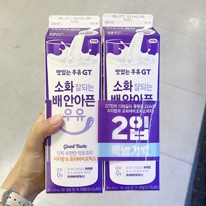 소화잘되는 배안아픈 우유 900ml x 2 x 2개_일반포장, 4개