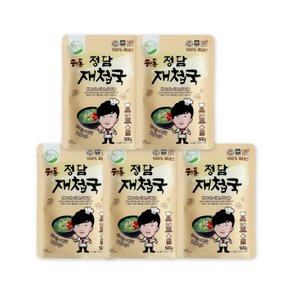 하동 재첩국 500g x5팩 캠핑 혼밥 간편식, 5개