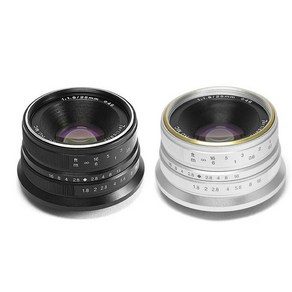 7장인 25mm F1.8 수동 렌즈 후지 X 소니 E 마운트 파나소닉 올림푸스, 25mm 소니 E 마운트 실버