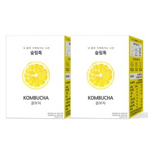 슬림톡 콤부차 레몬 15포 2박스 유산균 사과초모식초, 5g, 15개입, 2개