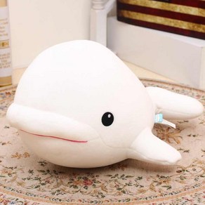 통통한 벨루가 돌고래 인형 고래 쿠션 화이트 25cm~65cm, 라지 65*45*30cm, 1개