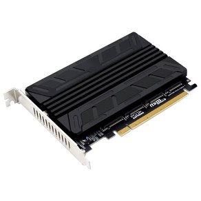 NVME M2 PCIEX16 어레이 확장 어댑터 보드 PCIE 분할 카드 알루미늄 히트 싱크, 한개옵션0