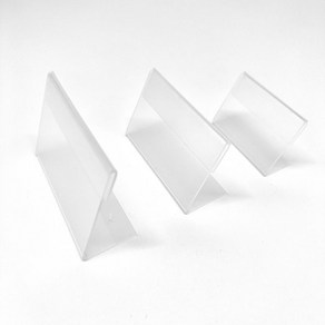 (10개) 투명 아크릴 L자 스탠딩 가격표 9x6cm, 10개