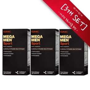 [사은품선택] GNC 메가맨 스포츠 (180캐플렛) GNC Mega Men Spots 180cts -3개 SET, 챱스틱(민트)1개, 3개, 180정