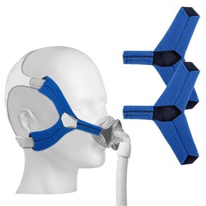 Resmed AiFit N20 또는 Respionics Wisp Nasal Mask Y와 호환되는 스트랩 커버 헤드기어 패드 2팩 레드 마크 감소, Resmed AiFit N20 또는 Respioni