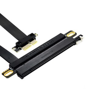 컴스 PCI Expess 연장 아답터 1x to 16x PCI-E 3.0 플랫형 꺾임 18cm TB572, 1개