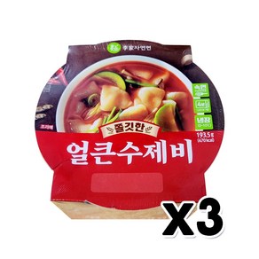 쫄깃한 얼큰수제비 간편조리 193.5g x 3개