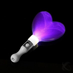 LED 야광봉 하트 퍼플 응원봉 클럽 야광봉 콘서트 형광봉 파티, 1개